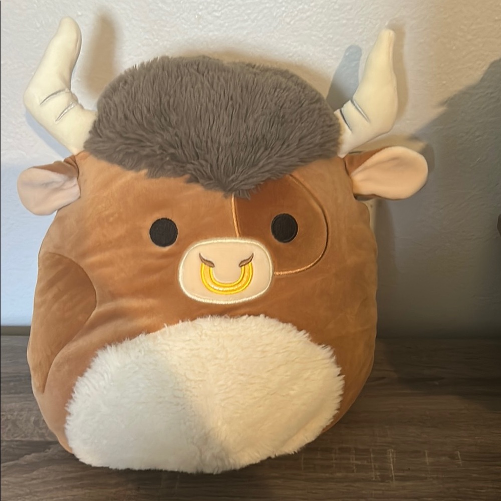 Squishmallows Shep Brown Spotted Bull